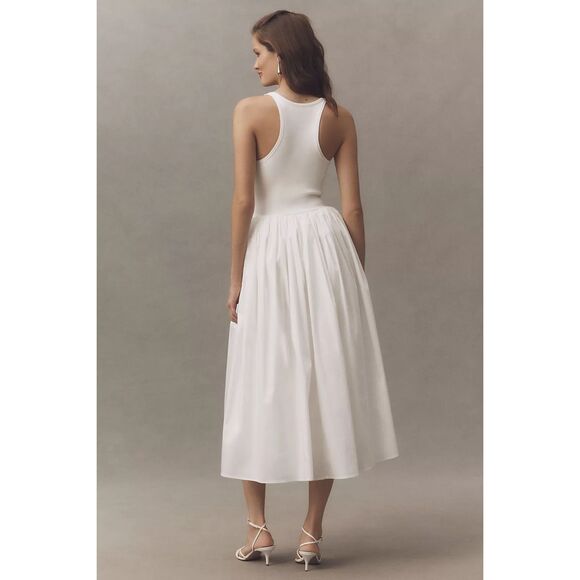 Ronny Kobo Sirinda Sleeveless V-Neck Drop-Waist Stretch Jersey Maxi Dress Size L - Picture 2 of 10